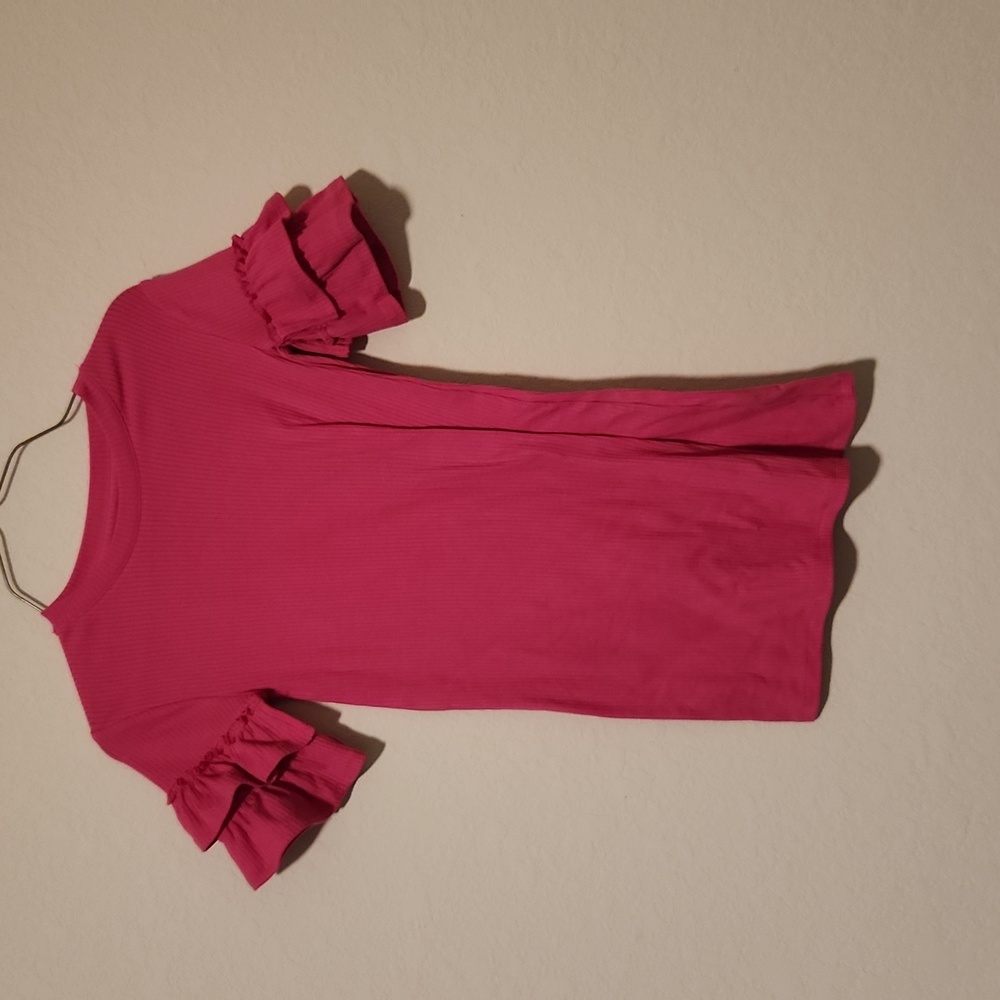 Girls Epic Threads Pink Ruffle sleeve dress